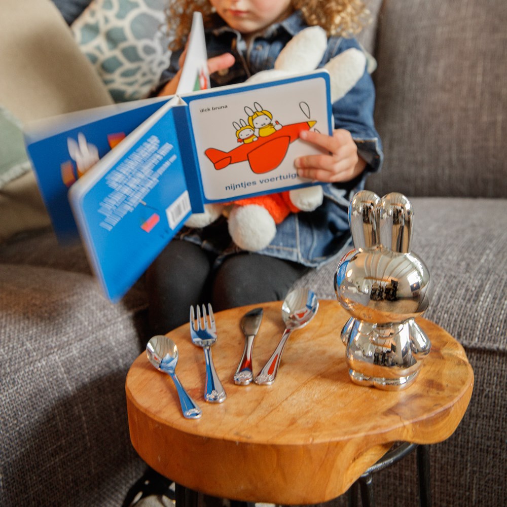 Sparebøsse Miffy, sølvfarvet