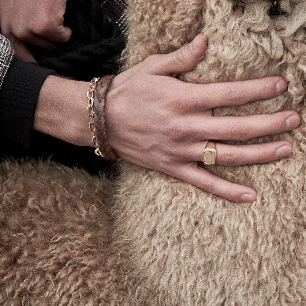 SON bracelet steel IP gold