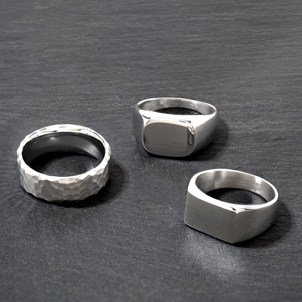 SON steel ring hammered