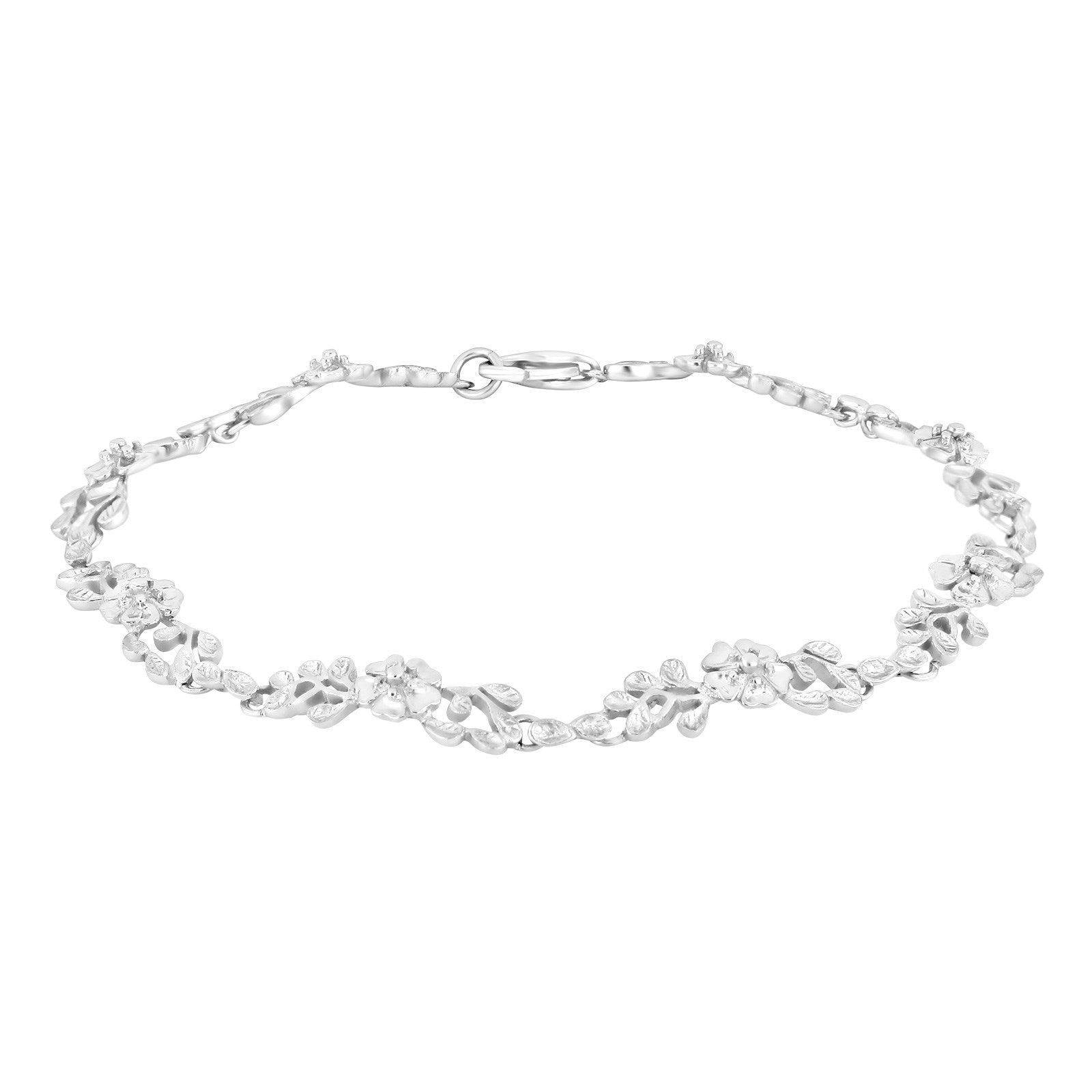 Rhod. Silberarmband m/cz
