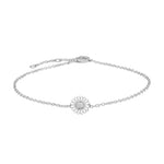 Rhod. Silberarmband Margerite 10mm