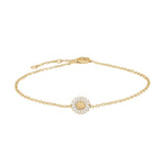 Goldpl. silver bracelet Marguerite 10mm