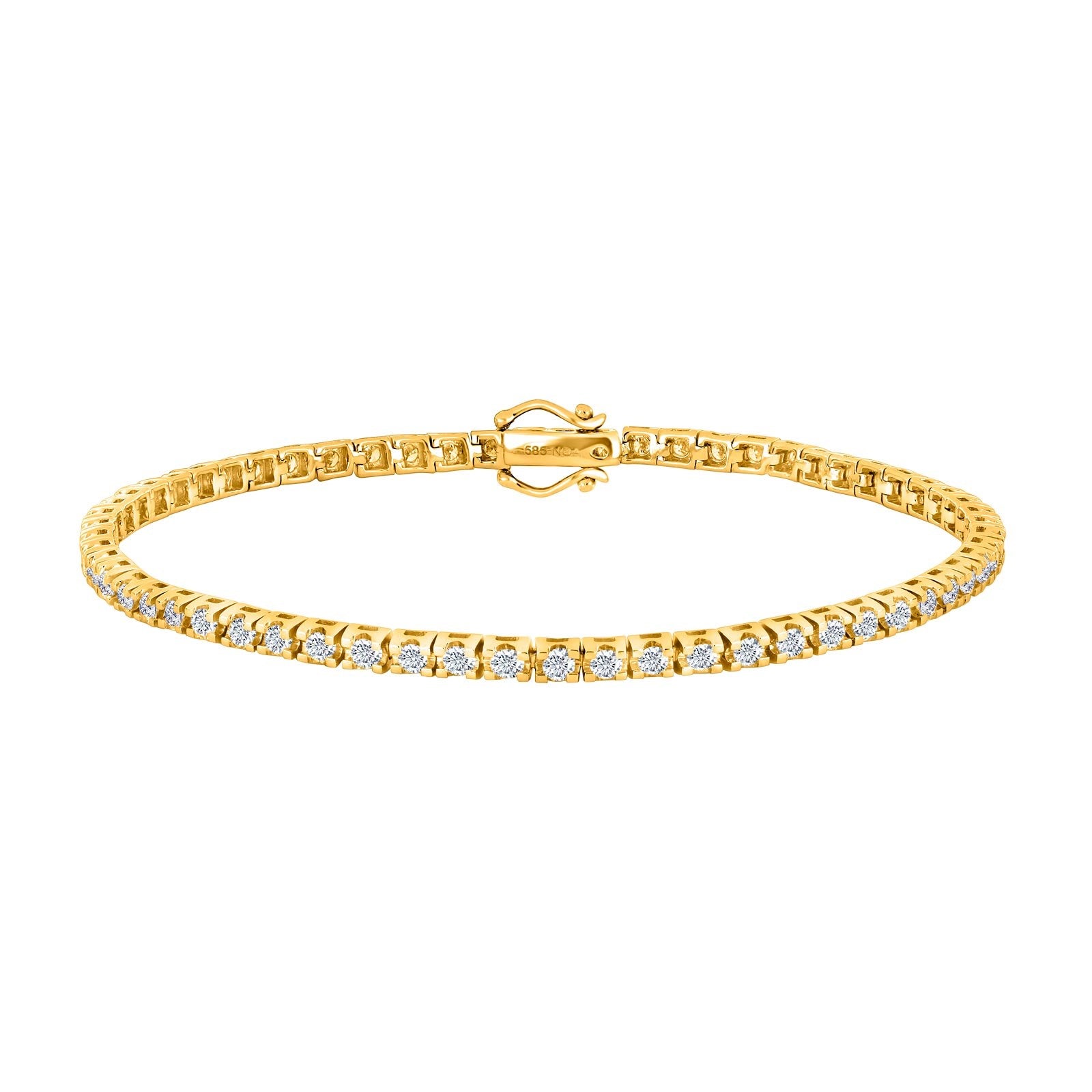 14ct. Gold tennis Armband 2.0ct W/SI