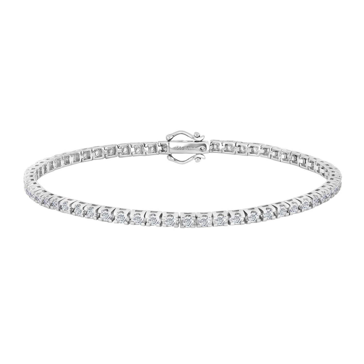 14ct. whitegold tennis bracelet 2.0ct W/SI
