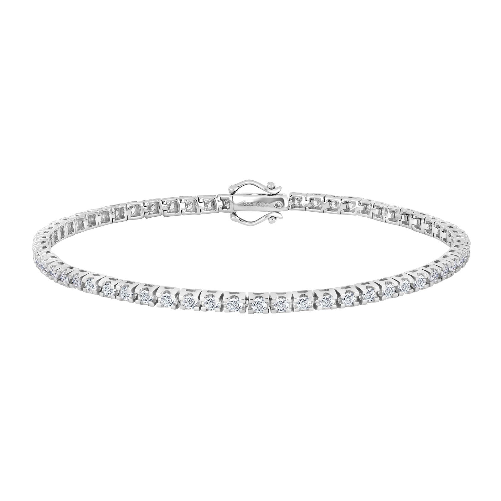 14ct. whitegold tennis bracelet 2.0ct W/SI