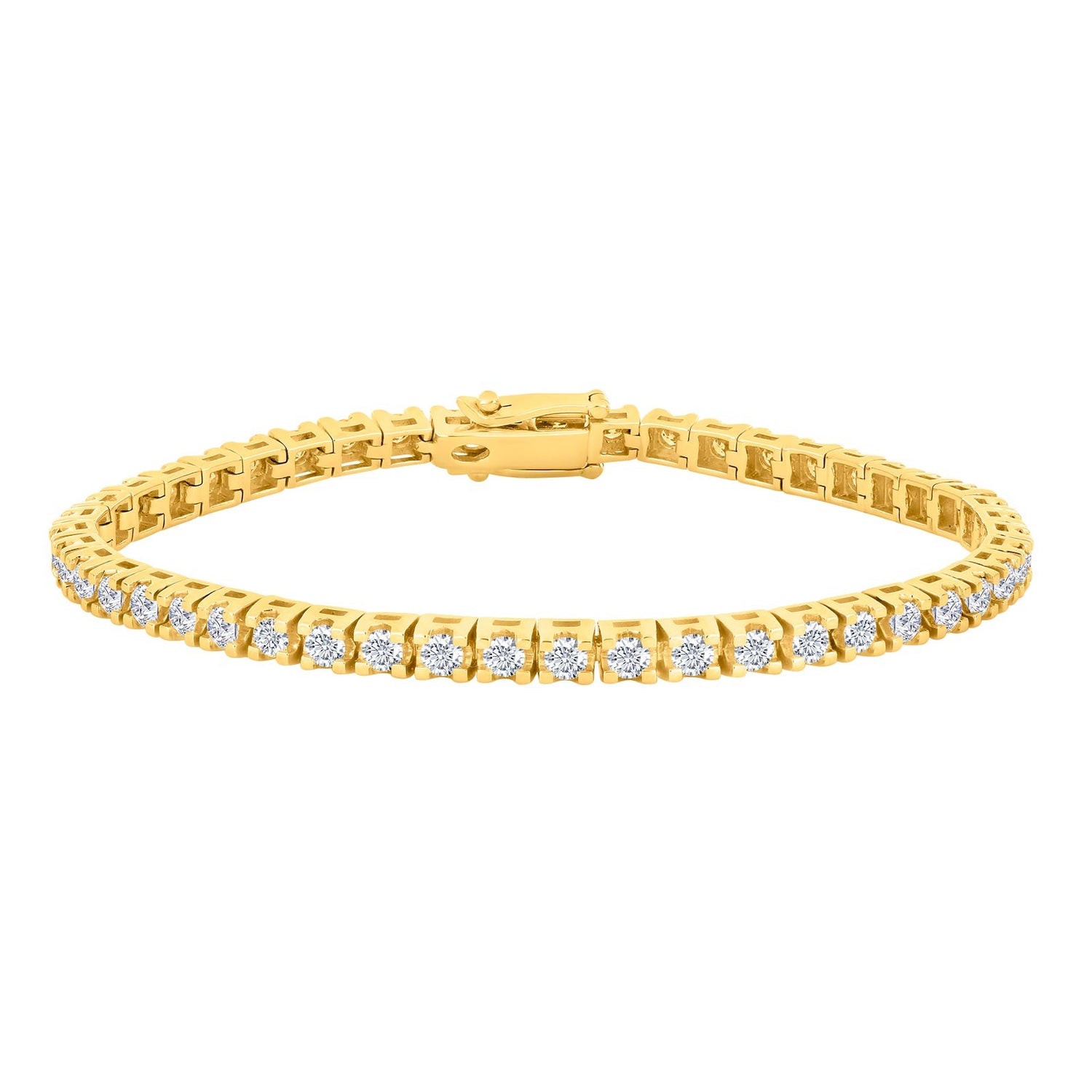 14ct. gold tennis bracelet 4.0ct W/SI