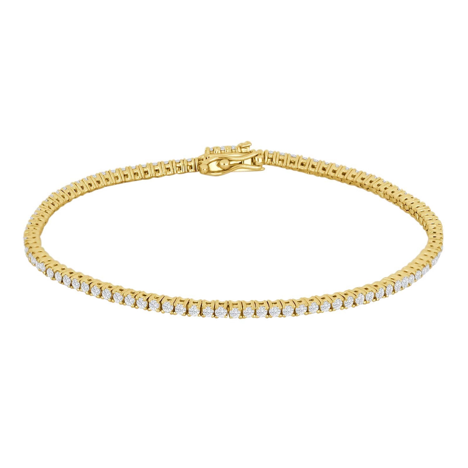 14ct. Gold tennis Armband 1.54ct W/SI