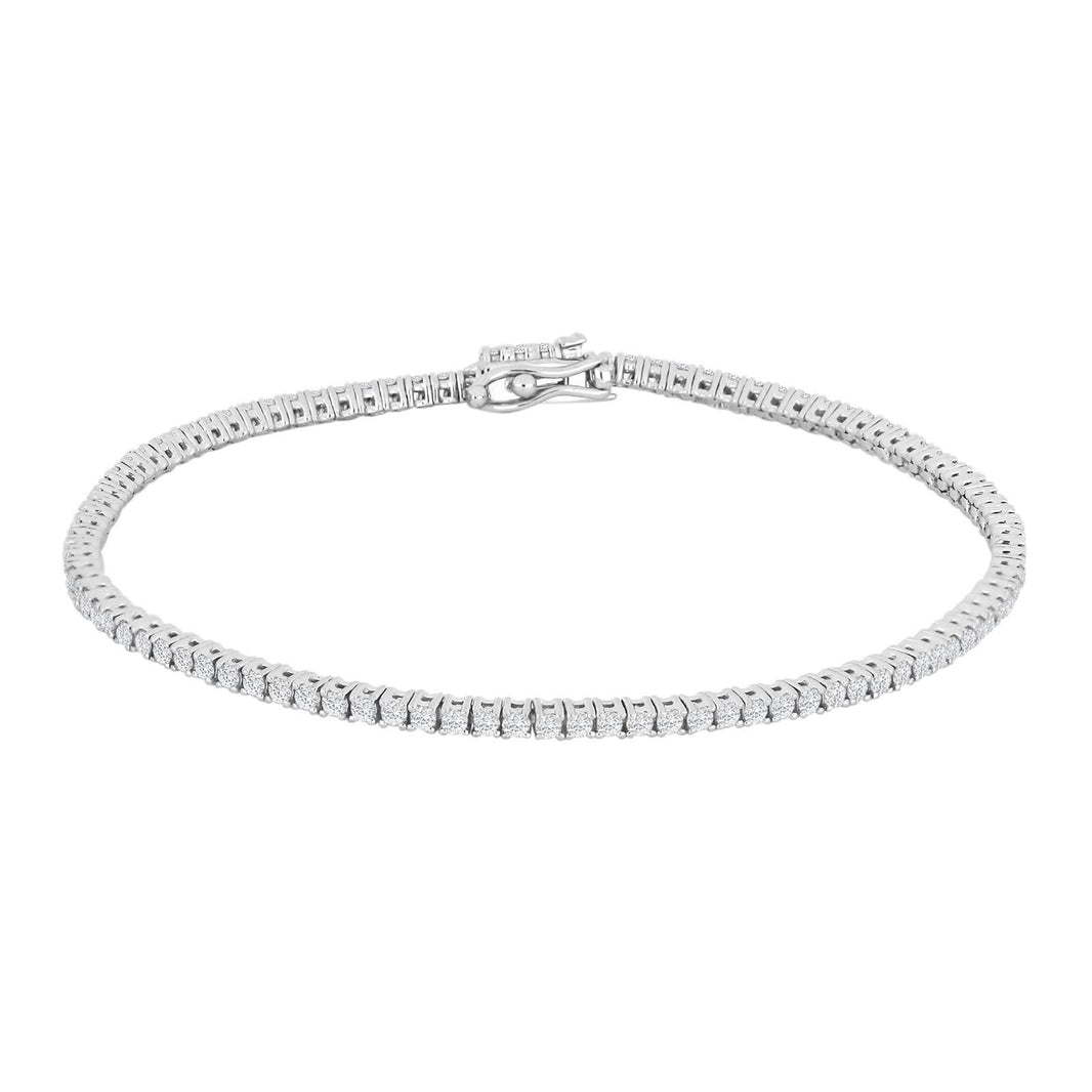 14ct. whitegold tennis bracelet 1.54ct W/SI