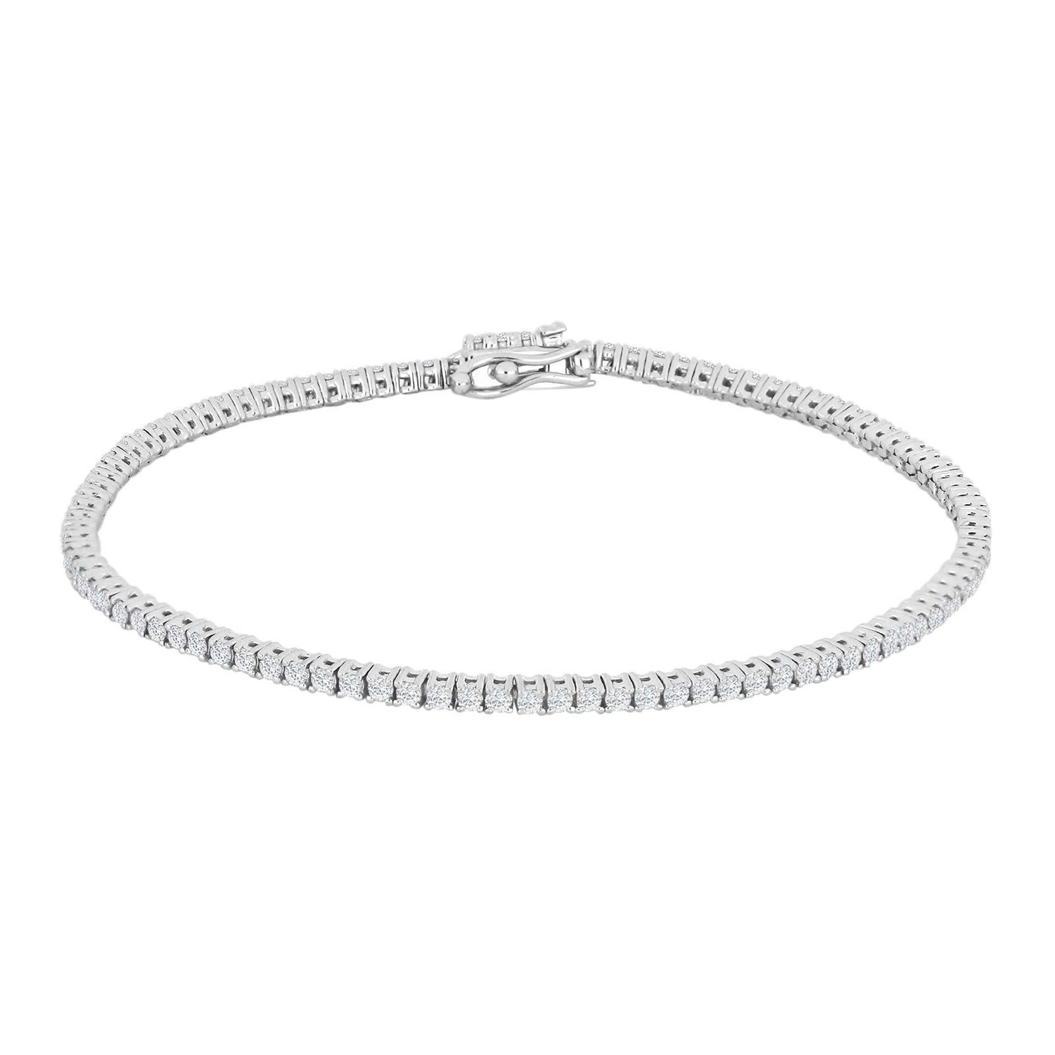 14ct. Weissgold tennis Armband 1.54ct W/SI