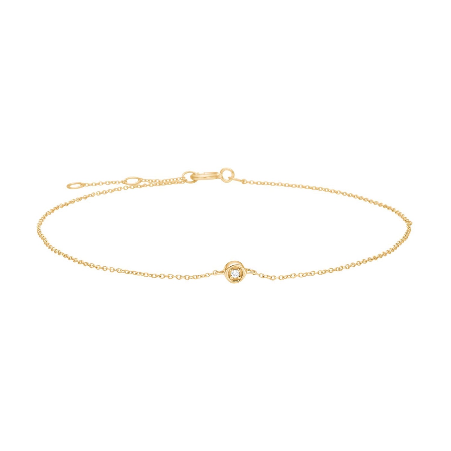 14kt. Gold Armband m. 0,005ct W/SI