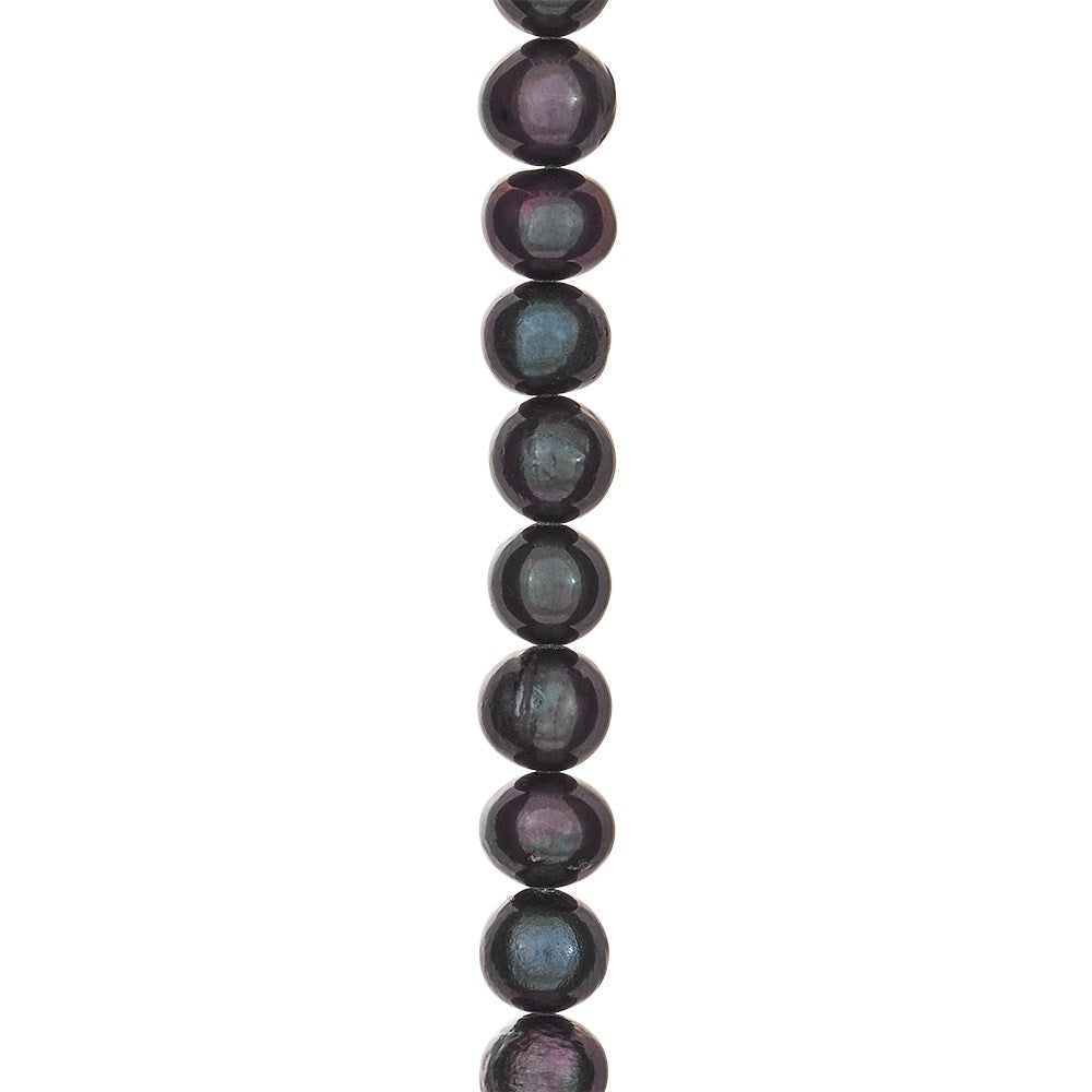 SHAPE Süsswasserpele Kette Schwarz 45cm