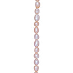 Ferskvandsperle rosa barok system-kæde 10mm 45cm
