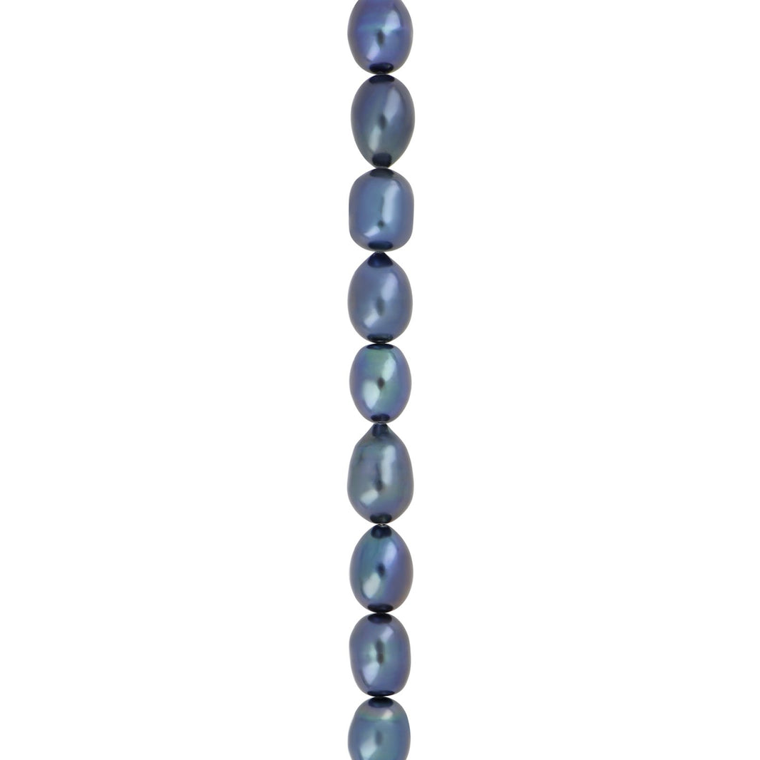 Ferskvandsperle system-kæde peacock barok 10mm 45cm