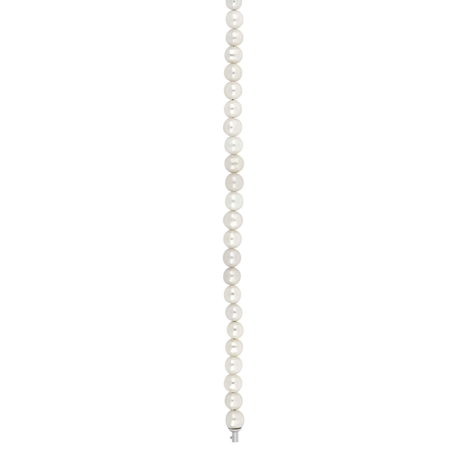 Freshwaterpearlnecklace white 8mm 45cm