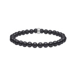 Schwarz agate 6mm Armband