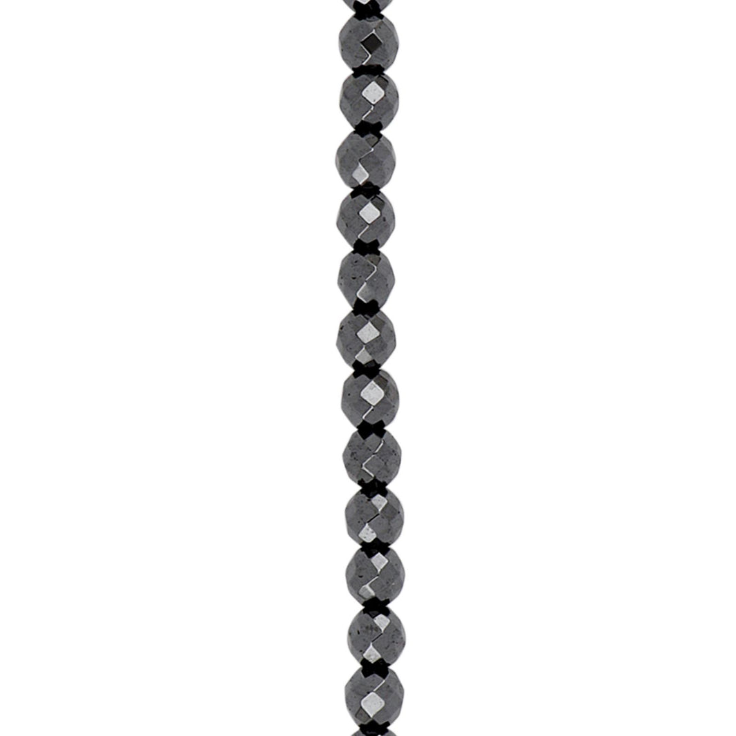 Hematit system-kæde facet. 10mm 45cm