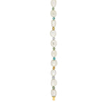Süßwasserperle, Aventurin, Amazonit, Chalzedon, Goldp. Hematite System-Kette