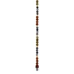 Oranger Granat, Iloith, Labradorit System-Kette 4mm