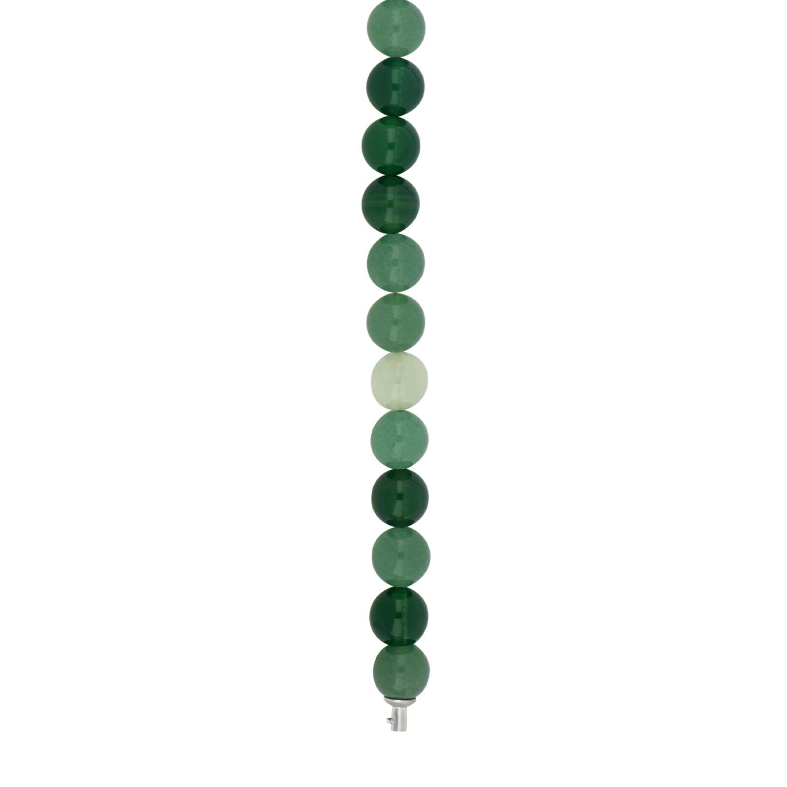 10mm green agate, prehnite, green aventurine