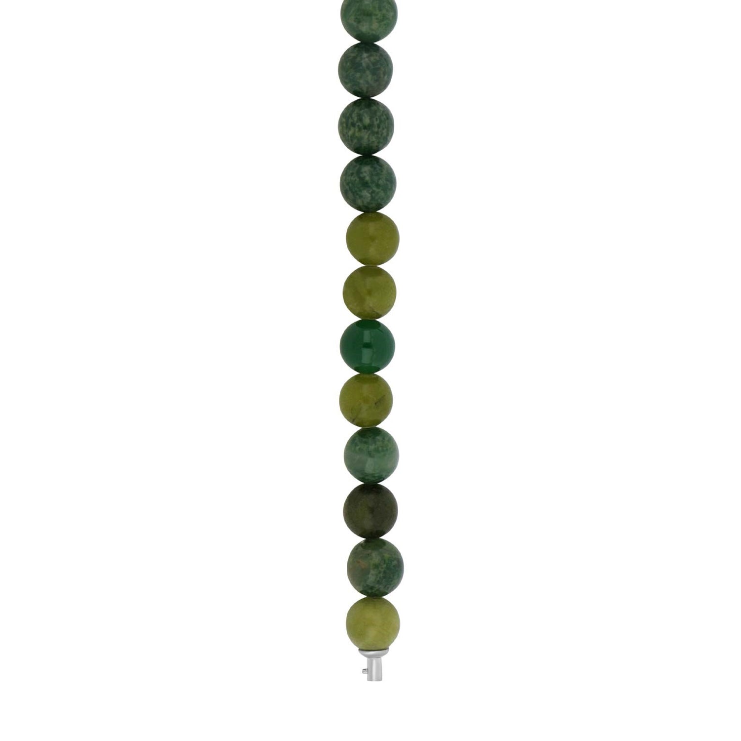 Grüner Achat, Jade System-Kette 10mm