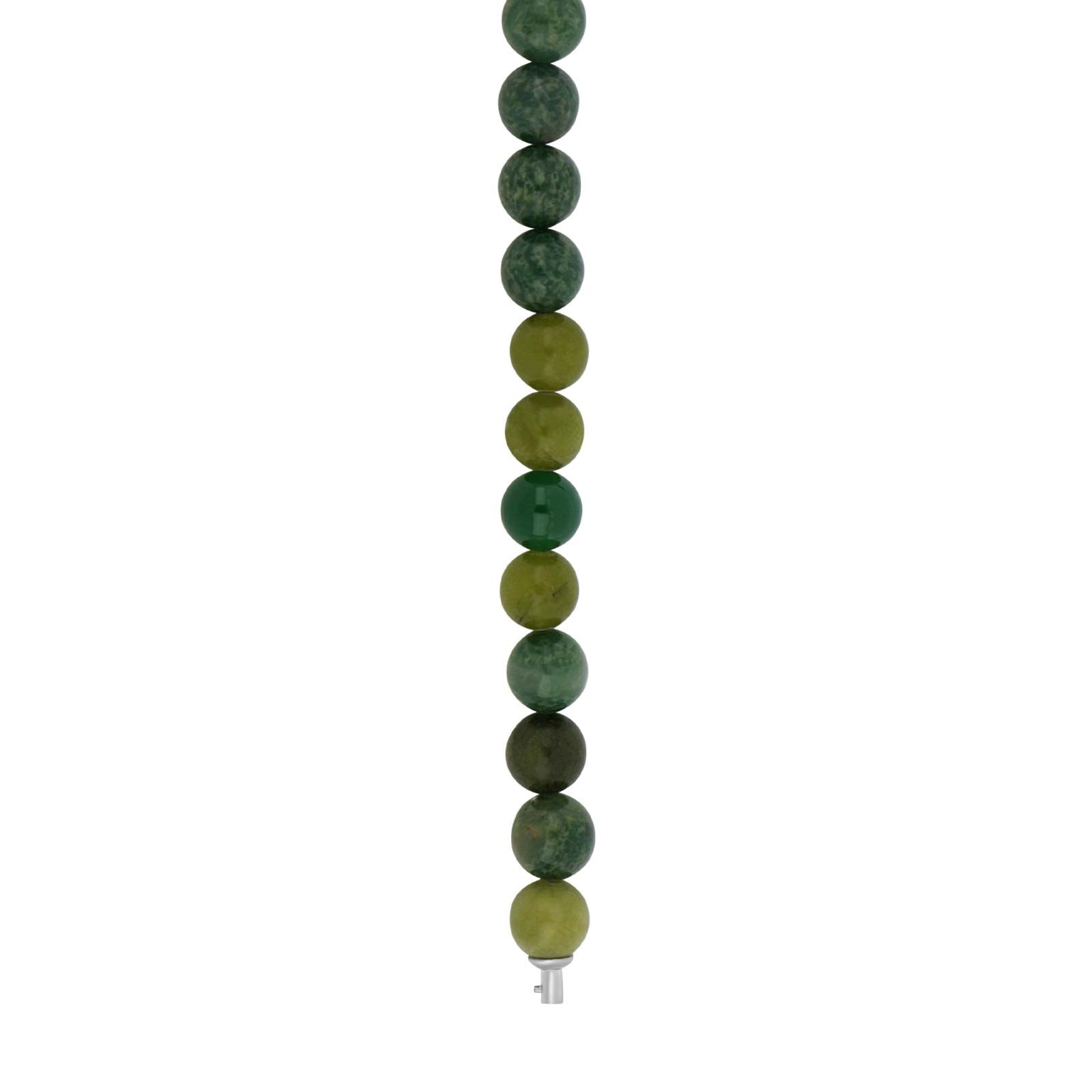 Grüner Achat, Jade System-Kette 10mm