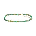 Grüner Achat, Jade  10mm - Karabinerverschluss 40+5cm