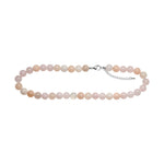 Rosenquarz, Pink Aventurin, Schwammquarz  10mm - Karabinerverschluss 40+5cm