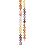 6mm jasper, pink aventurine, yellow jade, sponge quartz, plated hematite