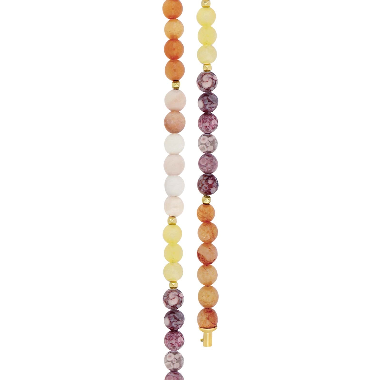 6mm jasper, pink aventurine, yellow jade, sponge quartz, plated hematite
