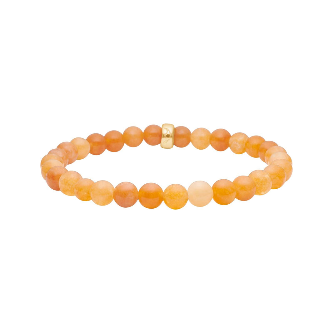 Orange spong quartz 6mm armbånd