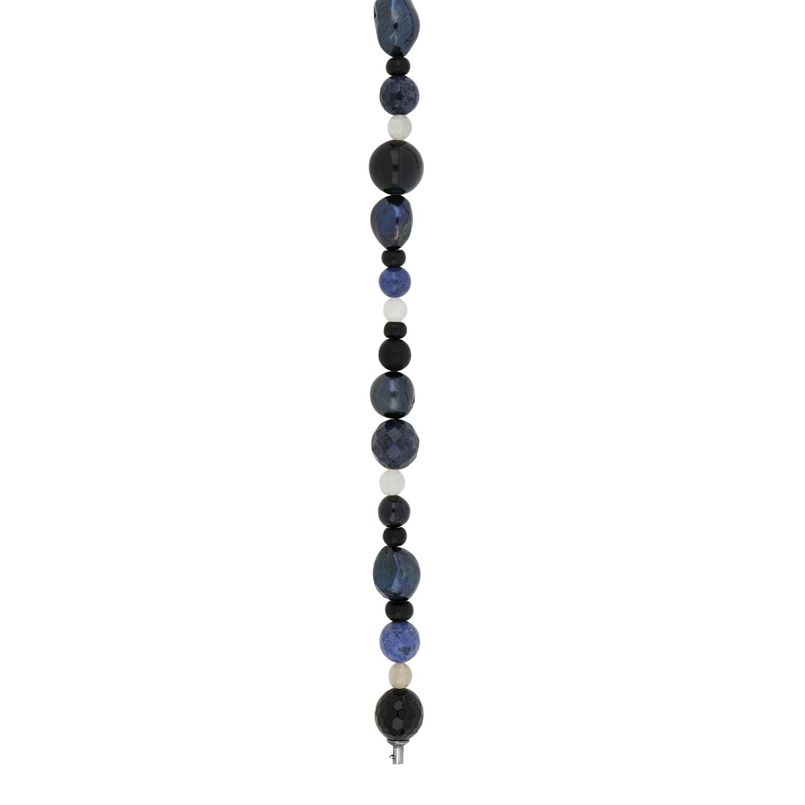 Süßwasserperle, Dumortierit, Obsidian, Blaues Tigerauge, Achat