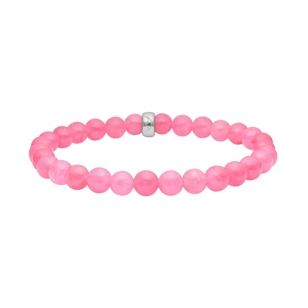 Lyserød spong quartz 6mm armbånd