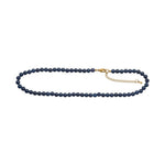 Blauer Schwammquarz 6mm  - Karabinerverschluss 40+5cm