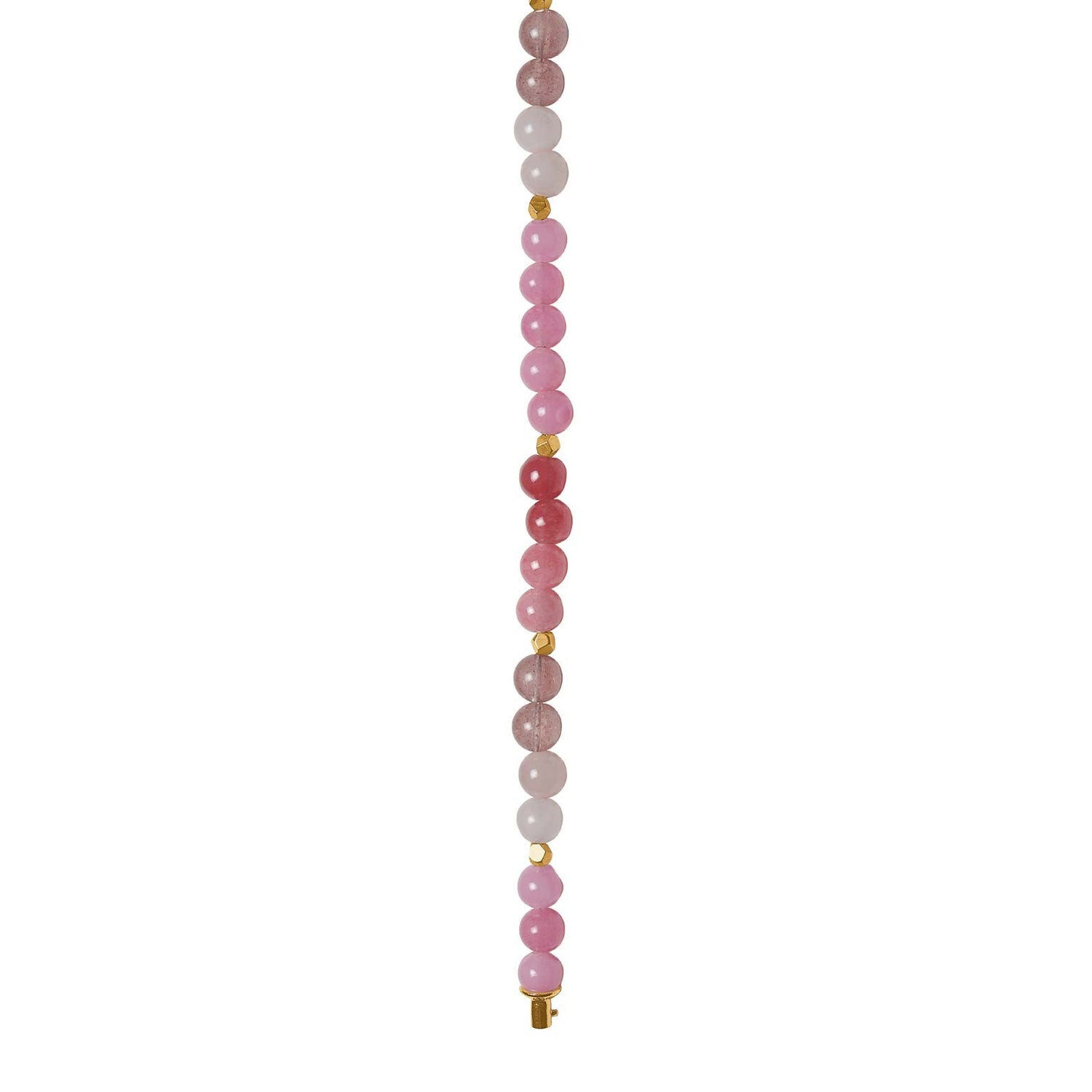 Rosenquarz, Kirschquarz, Schwammquarz, vg. Hämatit 6mm System-Kette