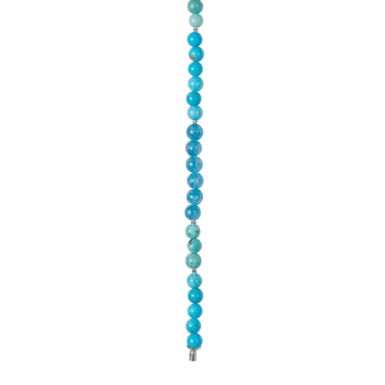 Blauer Schwammquarz, Howlith, Hämatit 6mm System-Kette