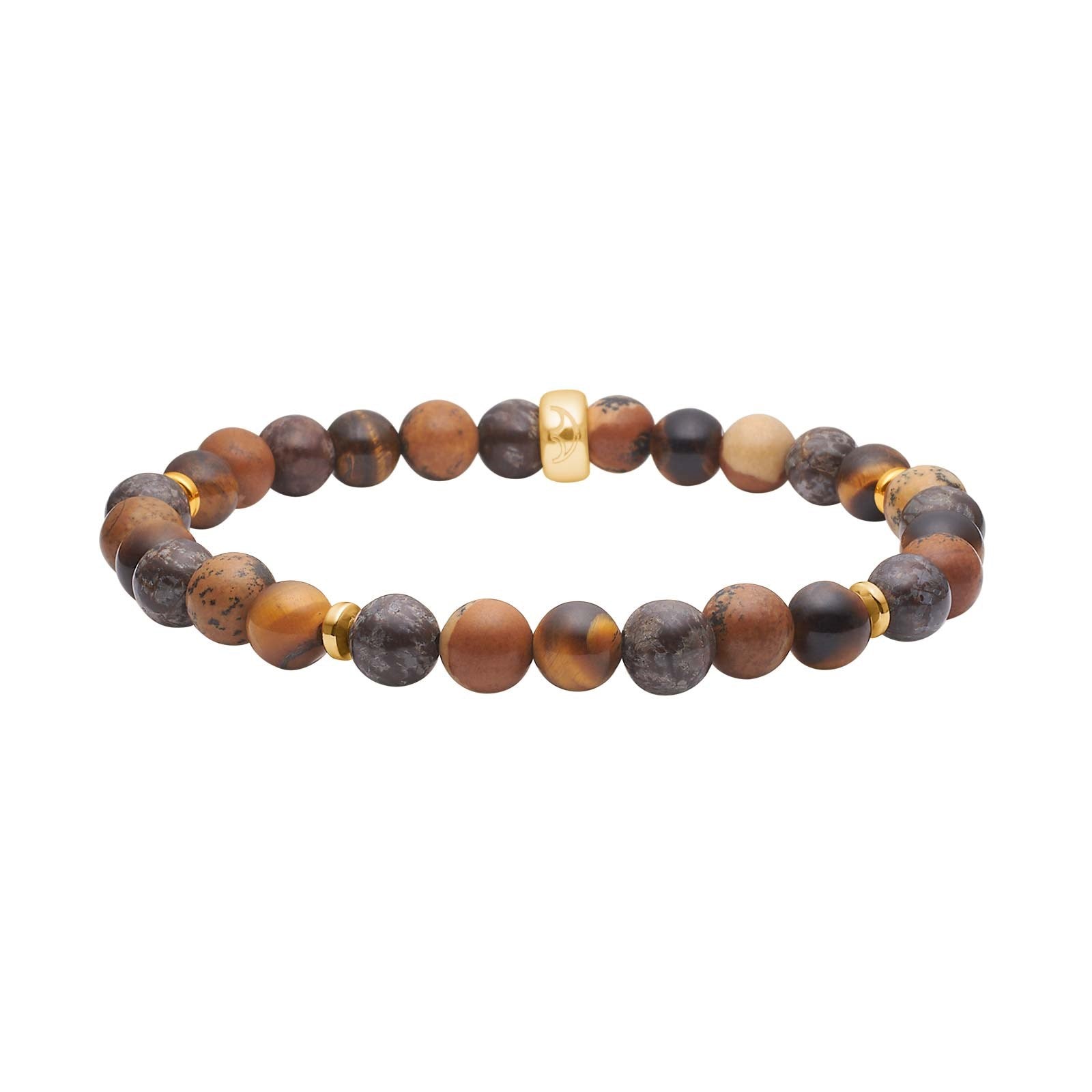 Tiger eye, Jasper, Hematite 6mm bracelet