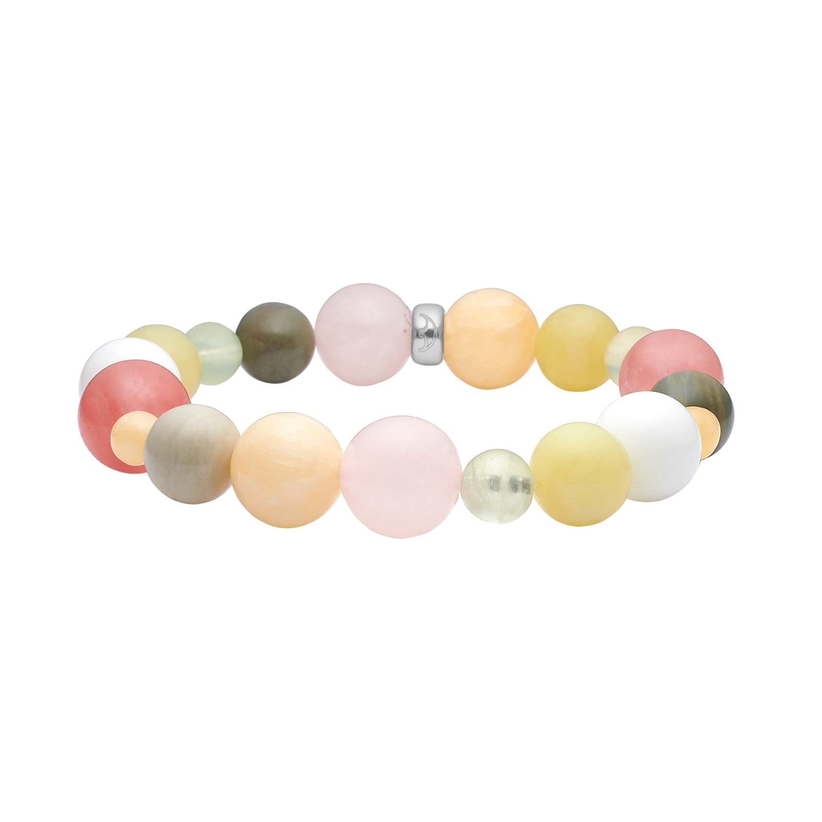 Rose quartz, Musdart stone, Jade, Jasper, Prehnite, Marble, Cherry quartz 12mm bracelet