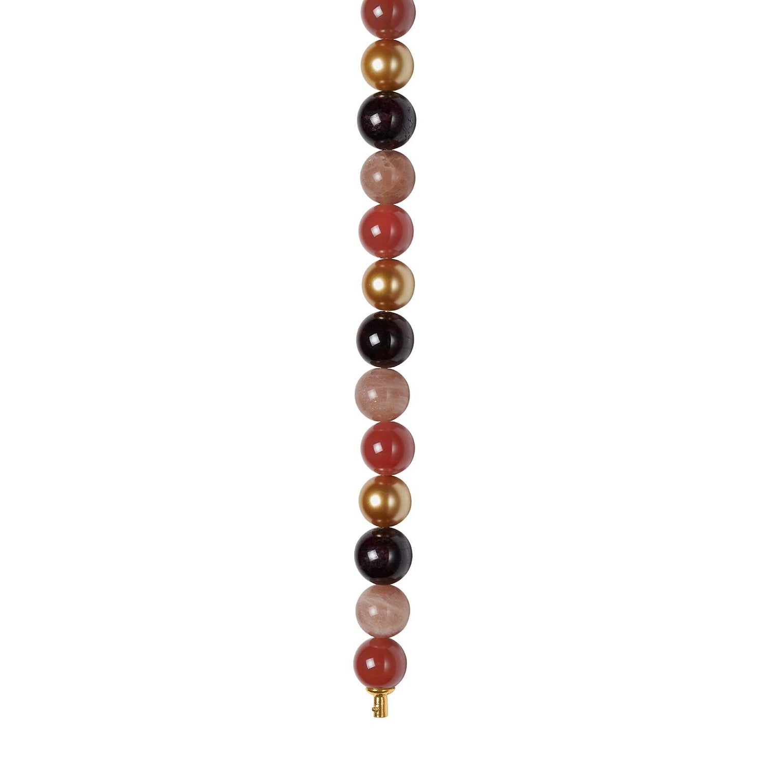 Sonnenstein, Karneol, Granat, Perlmutt 12mm System-Kette