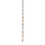 Apatite, peridot, amethyst, amazonite, sunstone, pearl, plated hematite system-chain