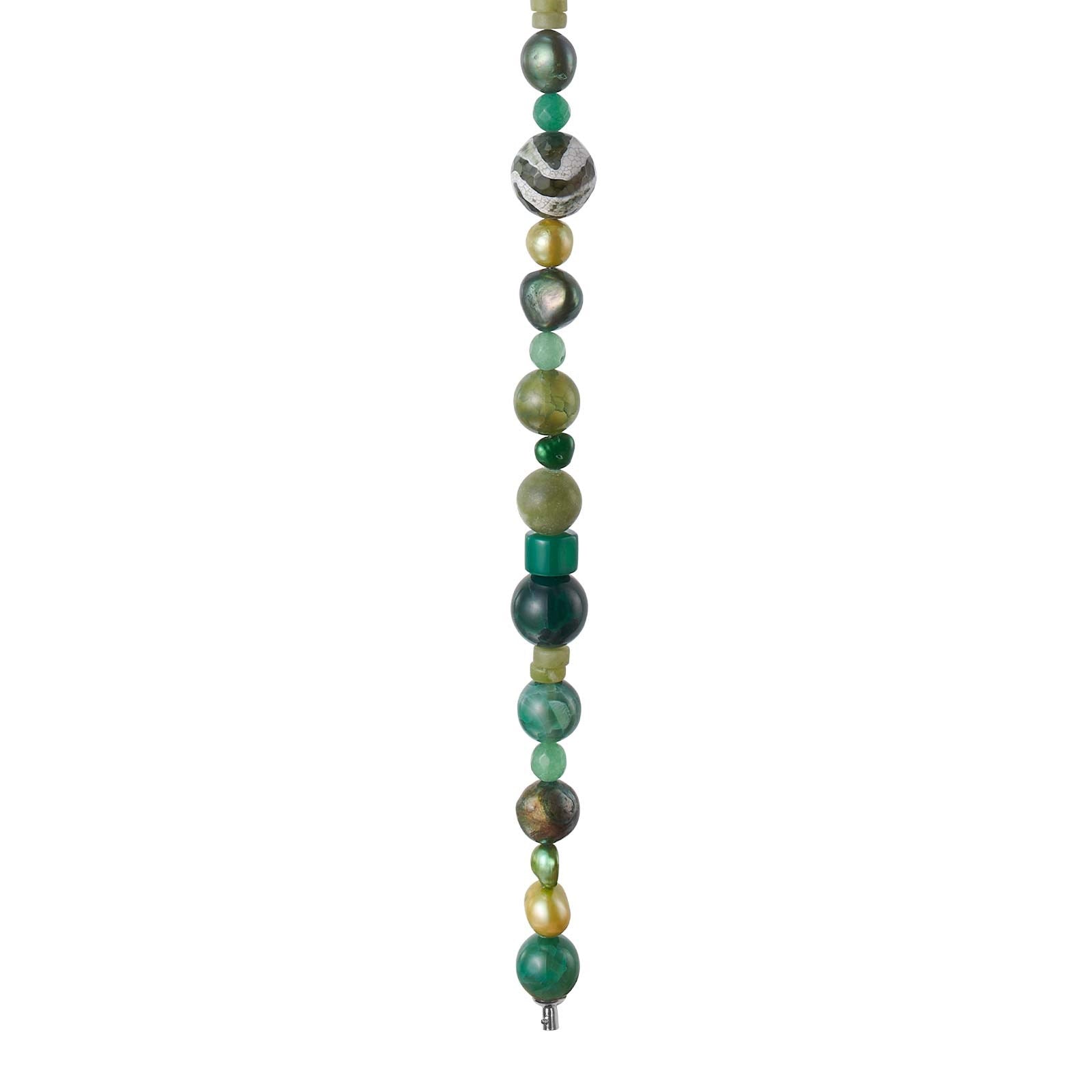 Agate, quartz, jasper, pearl system-chain