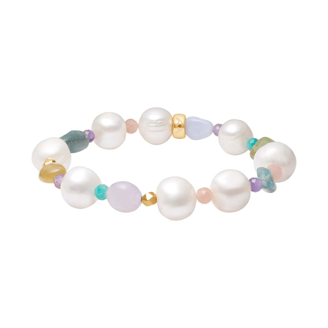 Citrin, quartz, jasper, aventurin, fvkp. armbånd