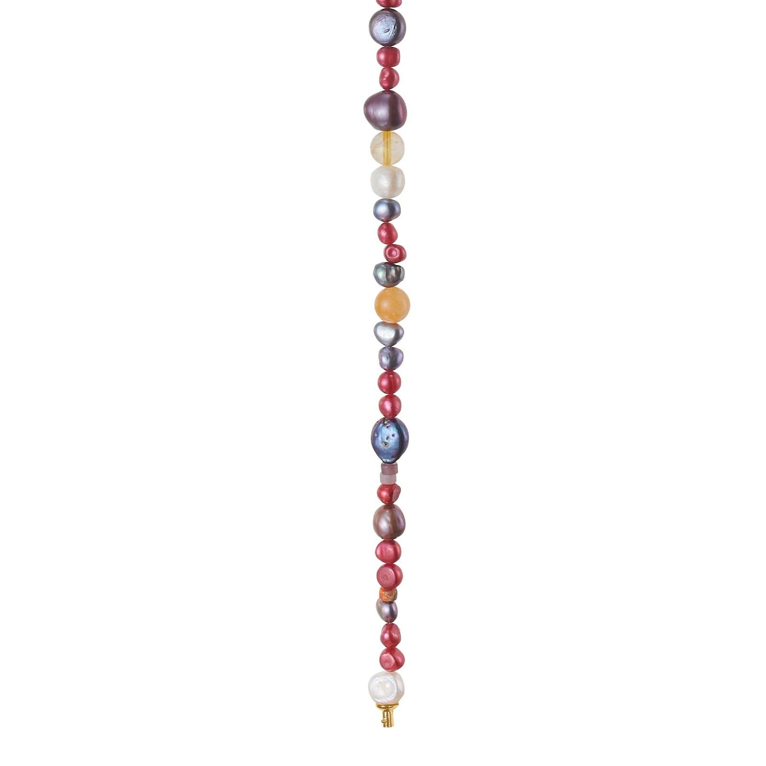 Citrine, quartz, jasper, aventurine, FWP. System-Kette
