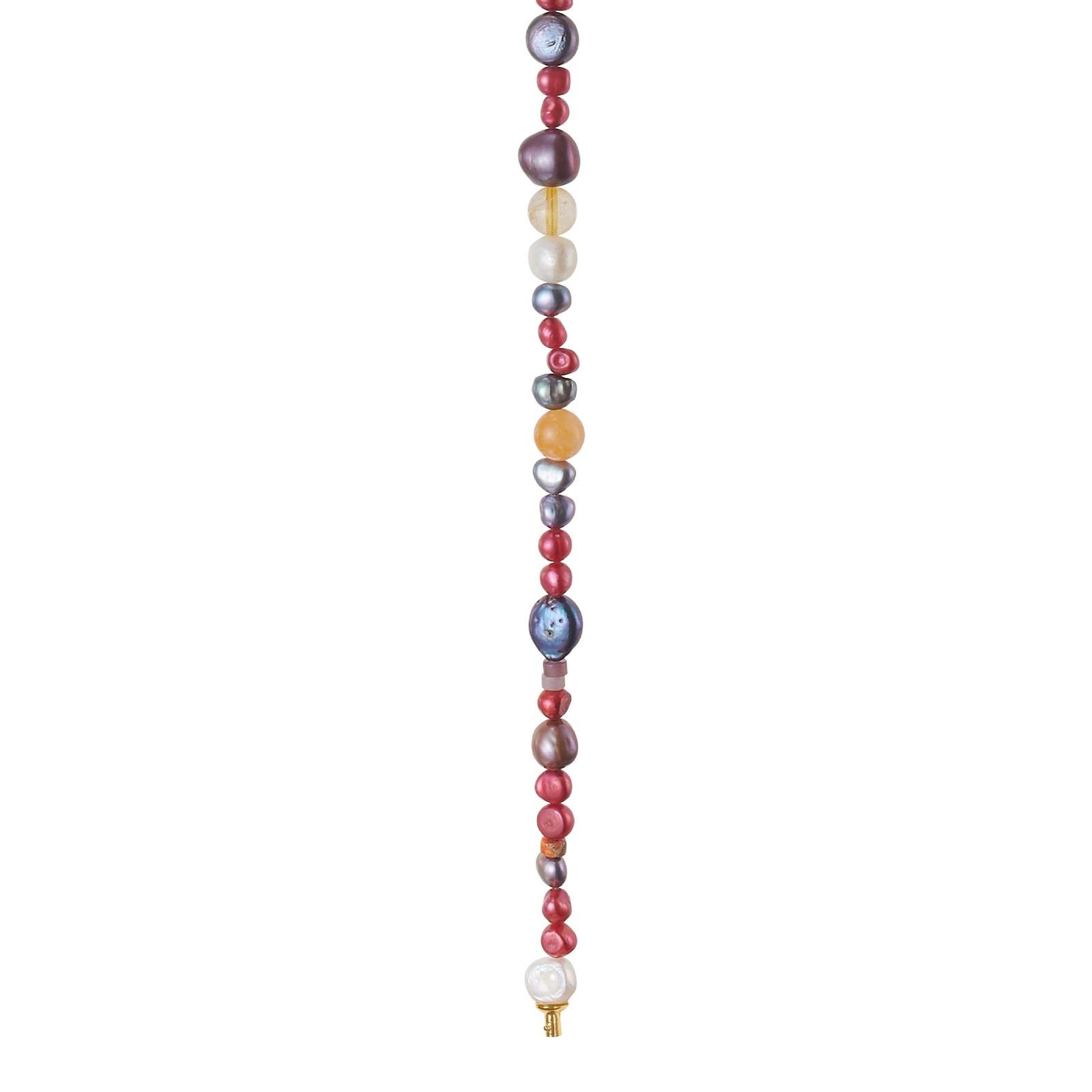Citrine, quartz, jasper, aventurine, FWP. System-Kette