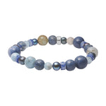 Koral, aquamarin, jasper, fvkp. armbånd