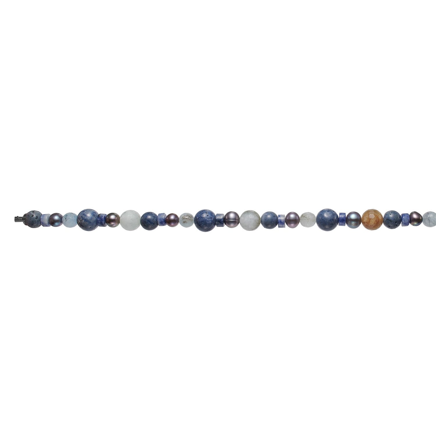 Koralle, aquamarine, jasper, FWT. System-Kette