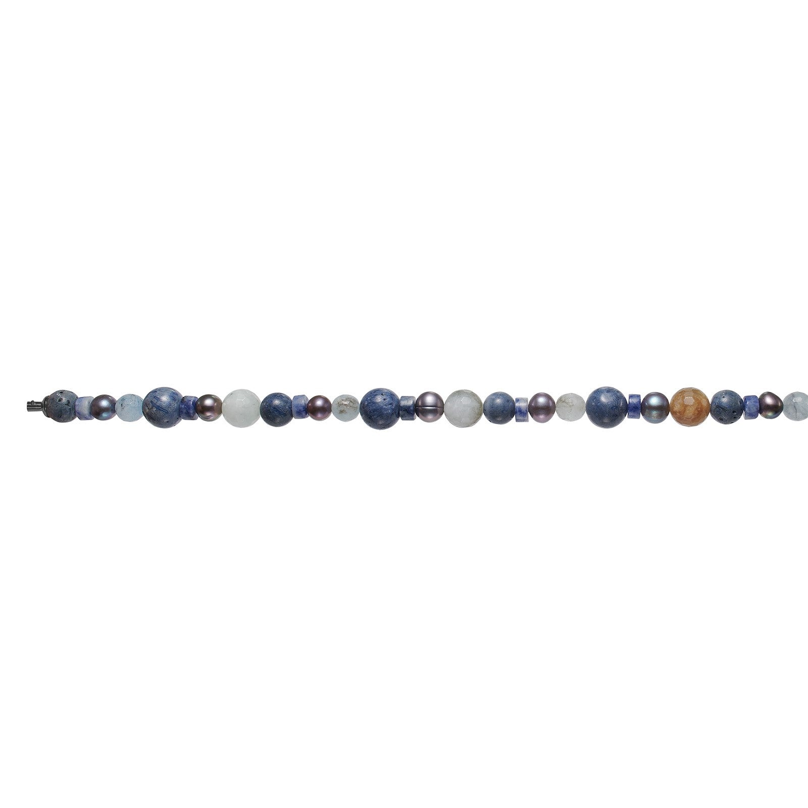 Koralle, aquamarine, jasper, FWT. System-Kette