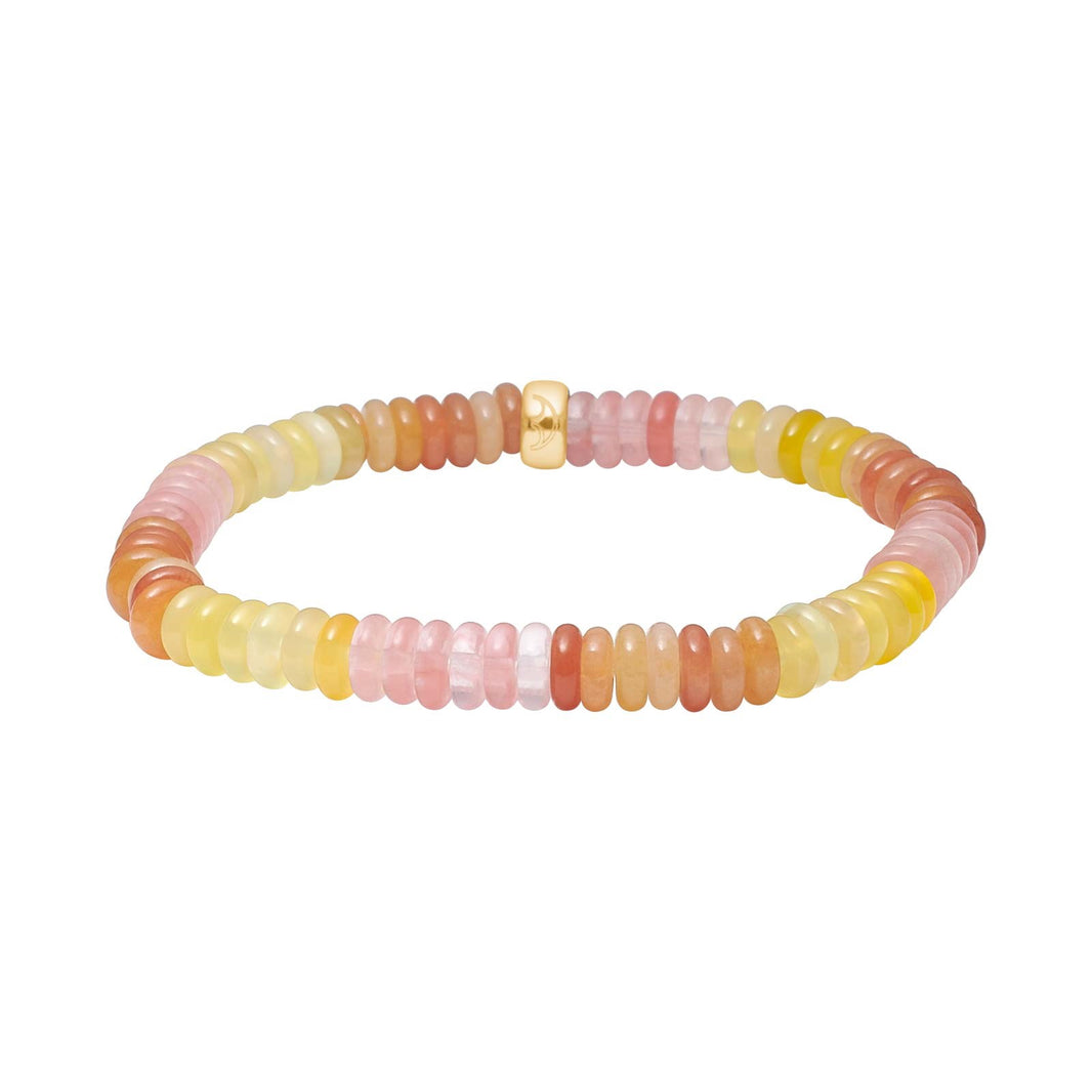 Agat, cherry quartz, aventurin armbånd