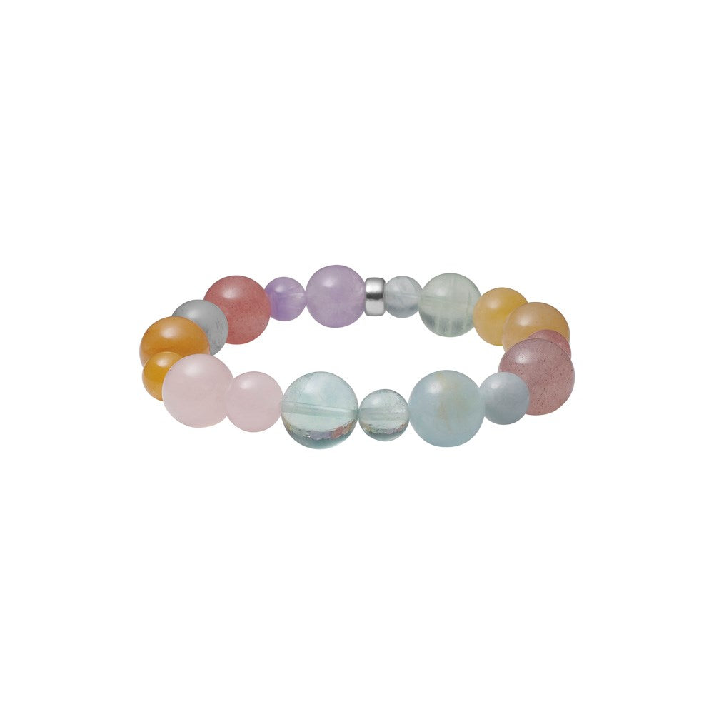 Prehnit, Jade, Schwammquarz, Kirschquarz, Aquamarin, Fluorit, Rosenquarz, Feuerquarz, Amethyst Armba
