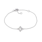 Rhodinierter Silber Armband mit Zirconia