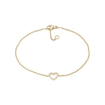 14 kt. Armband mit 0,06 ct. G/SI Herz. 17